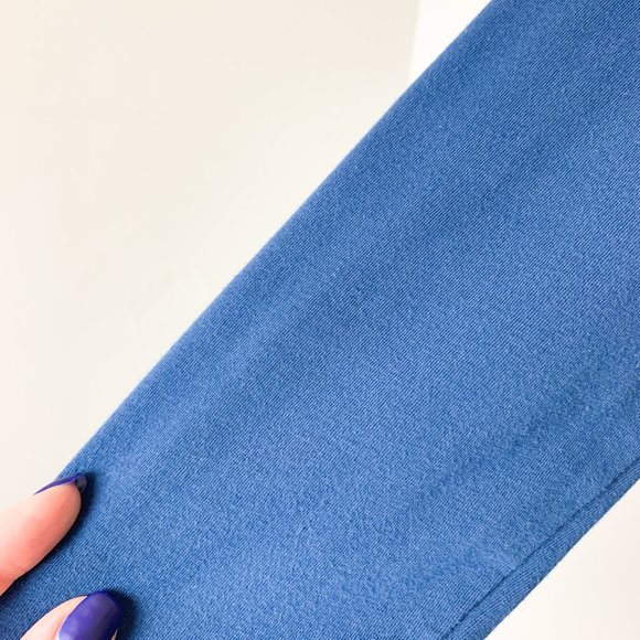 Calvin Klein fleece pj lounge set blue white pants lone sleeve graphic shirt M - Picture 4 of 8